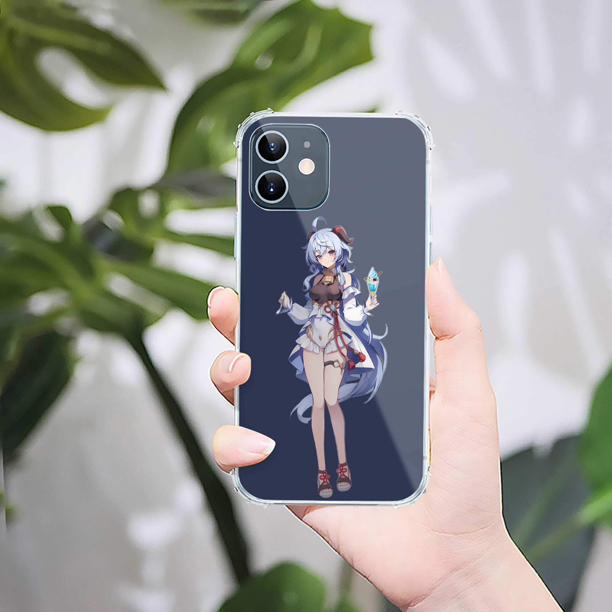 げんし神 甘雨 かんう genshin Ganyu 【iPhone 12シリーズ対応】透明スマホケース（クリアソフトケース）